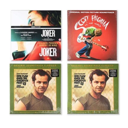 4 BANDAS SONORAS DE PELÍCULAS EN CAJAS DE VINILO 
