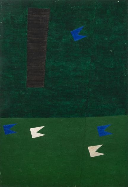 Alfredo Volpi, Ohne Titel, Tempera auf Leinwand, 1