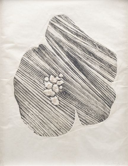 Frans Krajcberg. Xilografía «Composición». 71 x 53