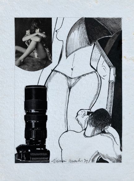Aldemir Martins Untitled india ink on paper 30 x 2