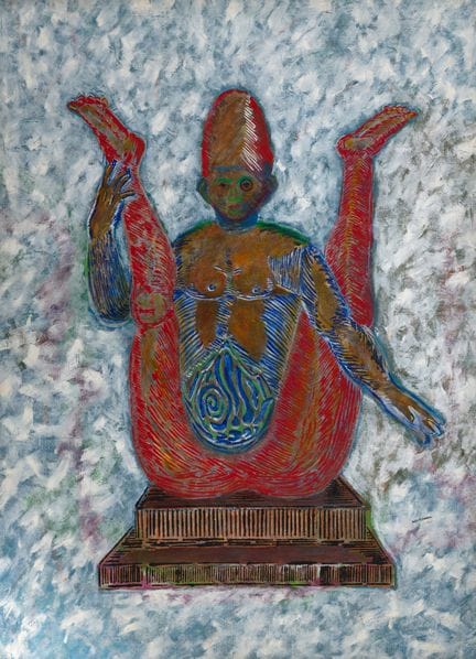 Alex Flemming „Der Pharao“, Acryl auf Leinwand, 19