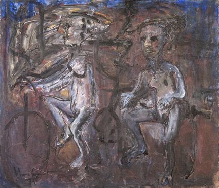 Iberê Camargo Cyclists Series oil on canvas 159 x 