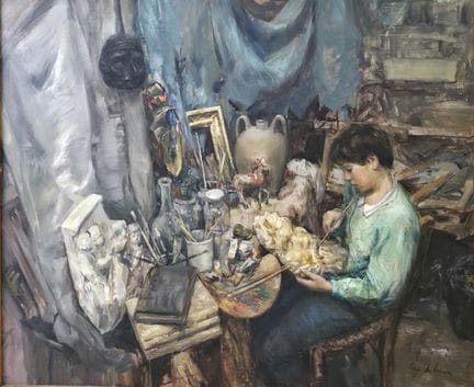 Ugo De Cesare (Naples, 1950)
Huile sur toile 
Jeun