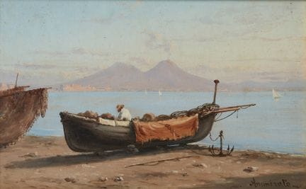 DOMENICO AMMIRATO  (Naples, 1833 – 1883)
Bateaux d