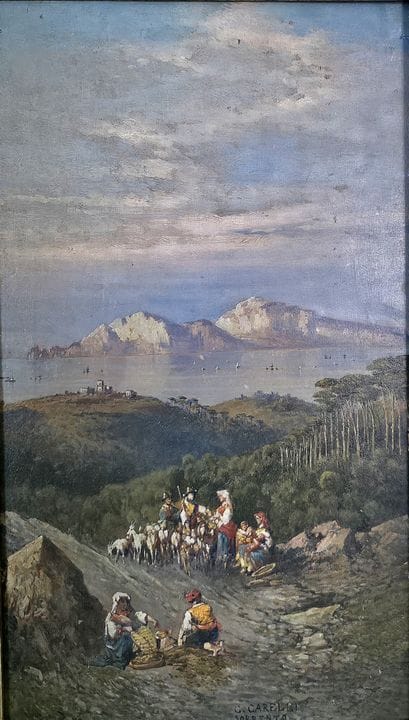 Consalvo Carelli (Naples, 1818 - 1900)
Bergers ave