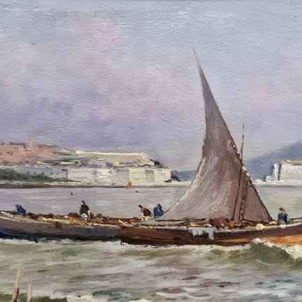 Radames Scoppa (1877-1957)
Marina de Naples 
Huile