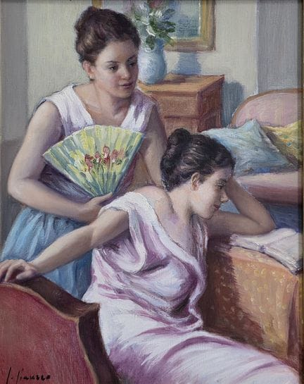 Salvatore Ciaurro 1942
Huile sur panneau 
Intérieu