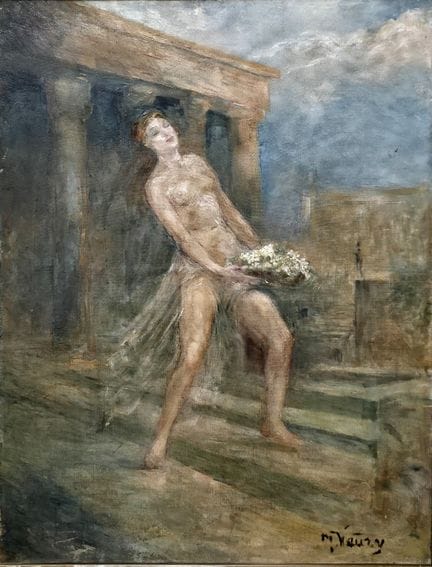 Madeleine Vaury, XXe siècle 
Huile sur toile 
Femm