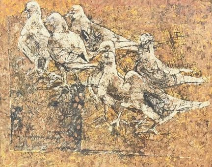 JAMIL NAQSH (1939–2019) Ohne Titel (Taubenschwarm)