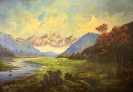 J P GANGOOLY (1876 - 1953) Untitled (Himalayas)
Oi