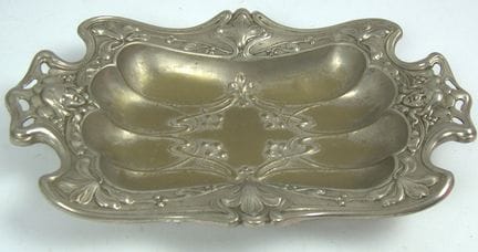 Cuenco decorativo antiguo de estilo Art Nouveau, d