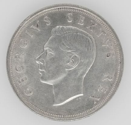 Sudáfrica, 1952, 5 chelines — Moneda de plata «Jor