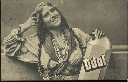 Frühe Werbepostkarte ODOL ,gelaufen, 1912