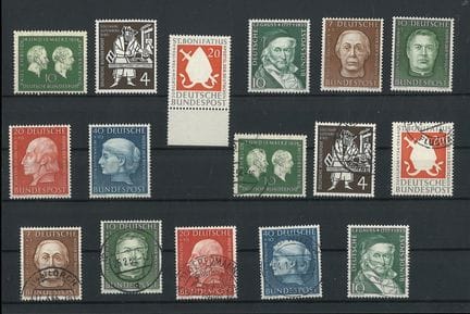BRD 1954/55, n.º de serie 197-204. Sin usar y mata