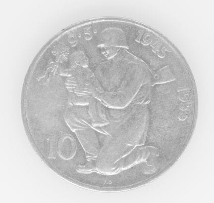 Checoslovaquia, 1955, 10 coronas: moneda de plata 