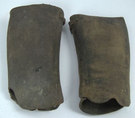 A pair of old leather gaiters, probably from World