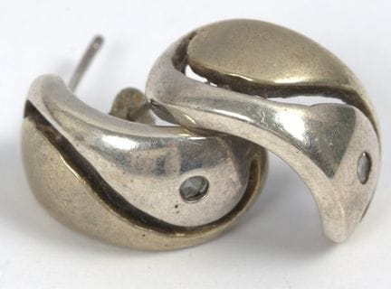 Earrings, 925 sterling silver.