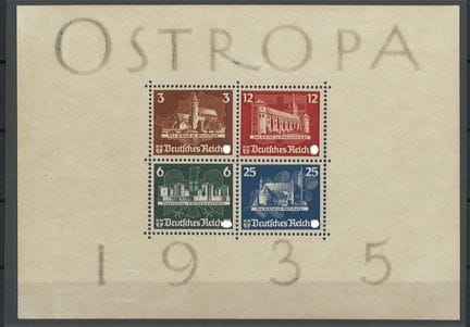 Imperio Alemán, 1935. Bloque 3, sin usar. Los sell