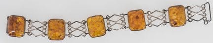 Bracelet, hallmarked 835 with “Fischland,” set wit