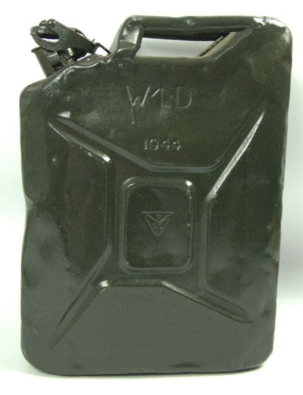 Bidón de gasolina británico de la Segunda Guerra M
