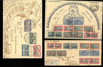 3 Sonderbelege Südafrika 1938.