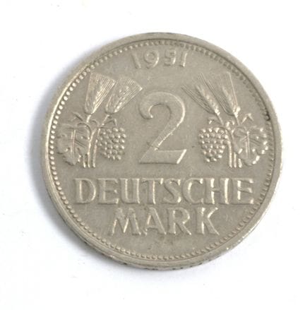 1x 2 Mark Stück BRD 1951 G. Zustand SS-VZ