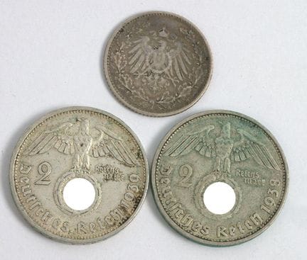 Monedas de plata de poco valor, Imperio Alemán.
