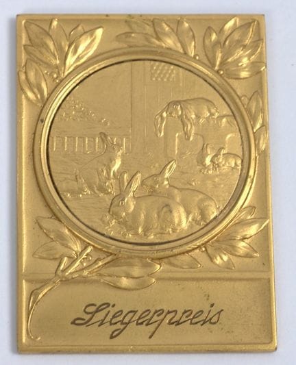Antike deutsche Plakette zur Kleintierzucht, I-All