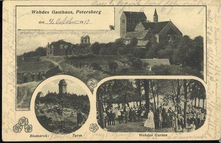 Postkarte Wehdes Gasthaus, Petersberg, gelaufen, 4