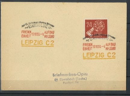 DDR Beleg 1950