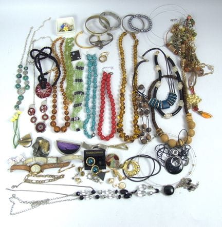 A lot of costume jewelry from a liquidation sale.