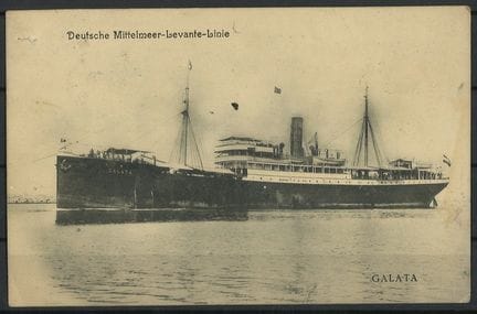 Postkarte Konstantinopel, 20 Para "Deutsche Mittel