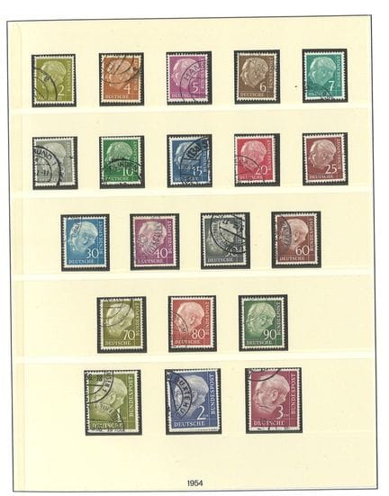 Álbum de sellos de T-Lindner, RFA 1949-1959. A par