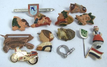 Lot of pins and WHW brooches, etc.