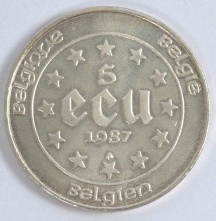 5 - ECU - Silbermünze Belgien 1987