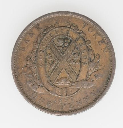 Canadá, 1837, 2 sous (= 1 penny token), Bajo Canad