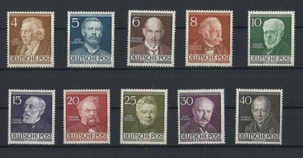 Berlín, 1952. N.º de serie 91-100, sin usar.