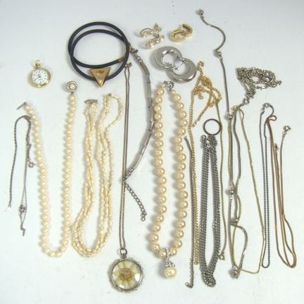 A lot of costume jewelry from a liquidation sale.