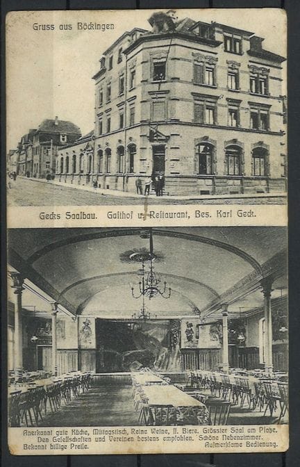 Gruss aus Böckingen mit Ansicht Gasthaus und Resta