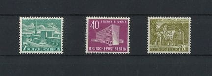 Berlín, 1954. N.º de serie 121-123, sin usar.