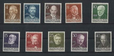 Berlín, 1952. N.º de serie 91-100, sin usar.