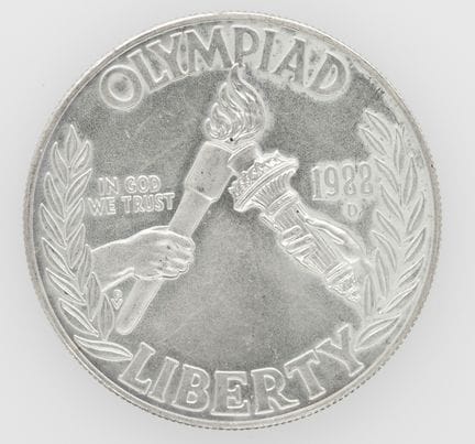 USA 1988, 1 Dollar - Silbermünze "Olympische Spiel