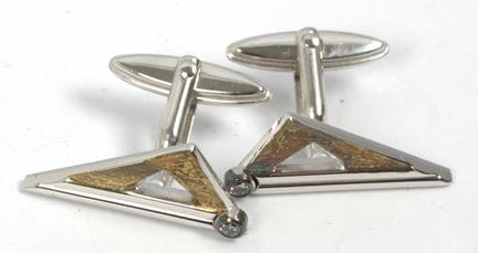 Botones de manga, plata de ley 925.