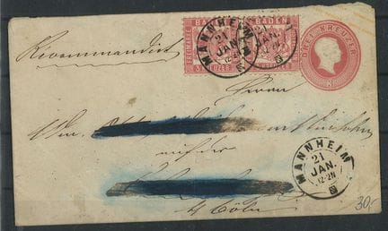 Carta de la antigua Alemania, Baden.
