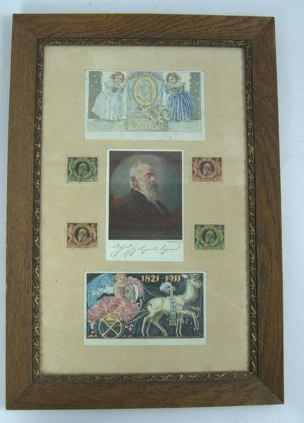 Erinnerungskollage aus dem Jahr 1911 mit dem Portr