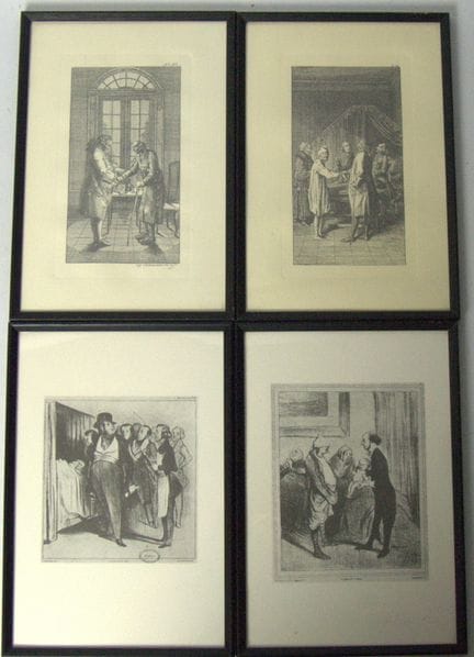 Lot gerahmte Radierungen / Lithographien. Dabei 2x