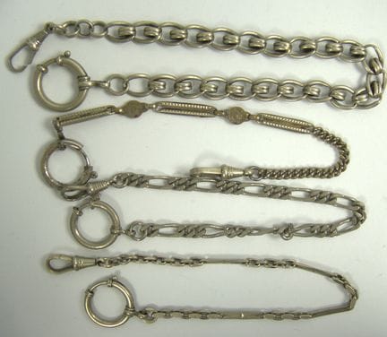 Lot Uhrenkette aus Sammlung, verschiedene Modelle.
