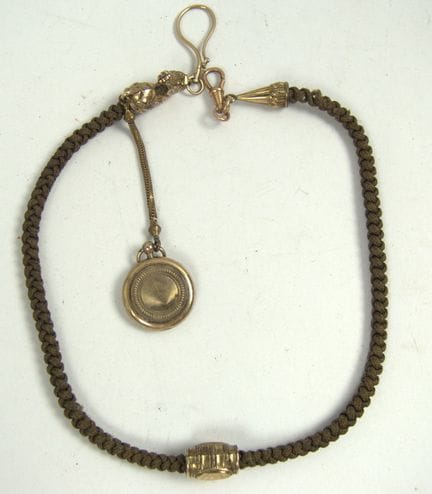 Catena da orologio Biedermeier con ciondolo a form