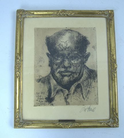 Josef STEIB (1898-1966) Radierung "Selbstbildnis" 