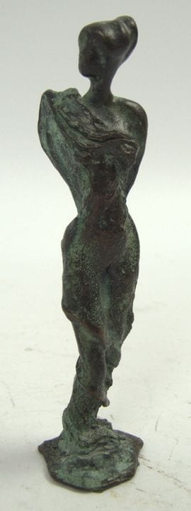 Patinierte Bronze "stilisierte Frauenfigur" Jugend